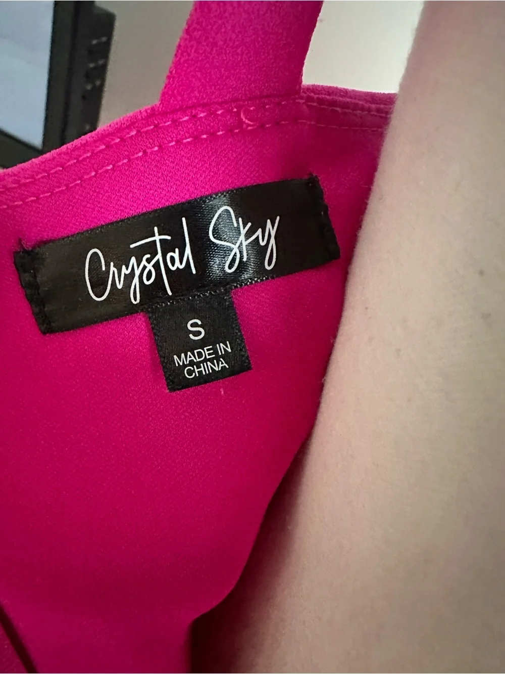 Women's Bright Fuchsia Wide-Leg Jumpsuit - Picture 7 of 7